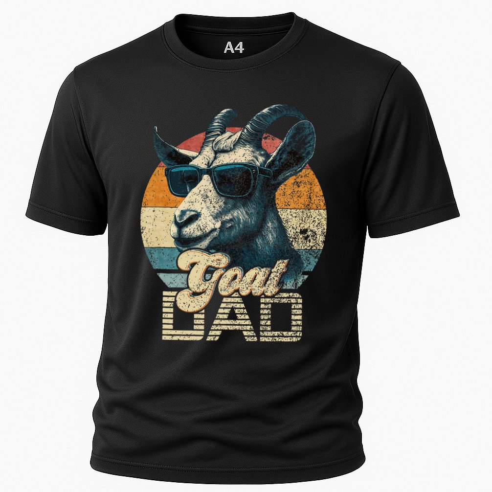 Vintage Goat Dad Best Goat Daddy Cooling Performance Crew T-Shirt