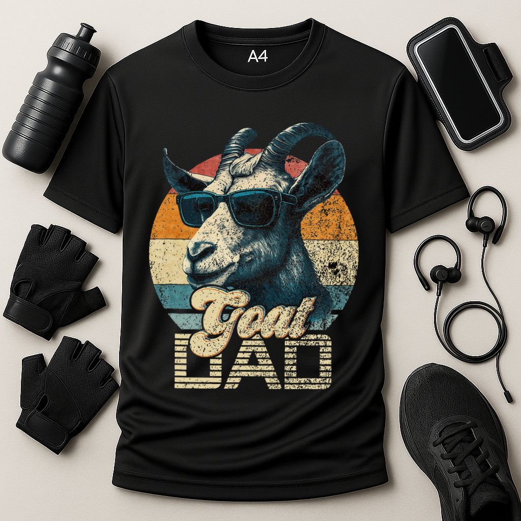 Vintage Goat Dad Best Goat Daddy Cooling Performance Crew T-Shirt