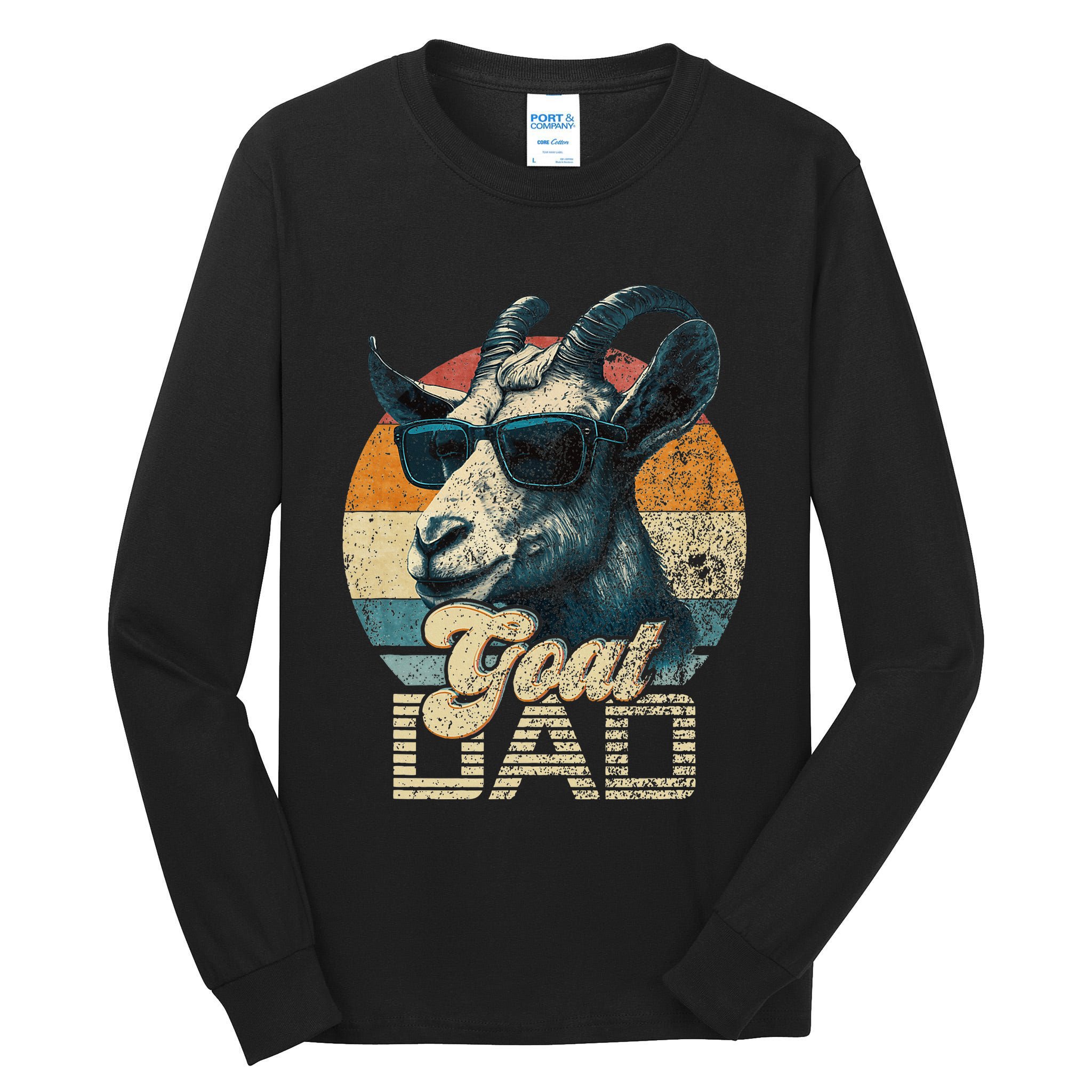 Vintage Goat Dad Best Goat Daddy Tall Long Sleeve T-Shirt