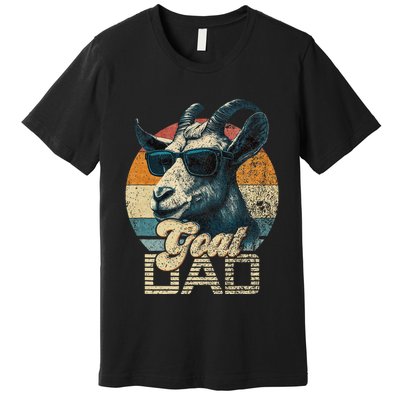 Vintage Goat Dad Best Goat Daddy Premium T-Shirt