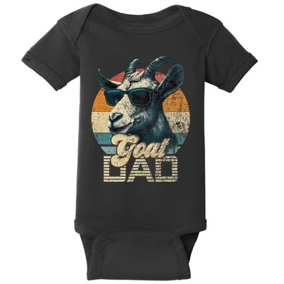 Vintage Goat Dad Best Goat Daddy Baby Bodysuit