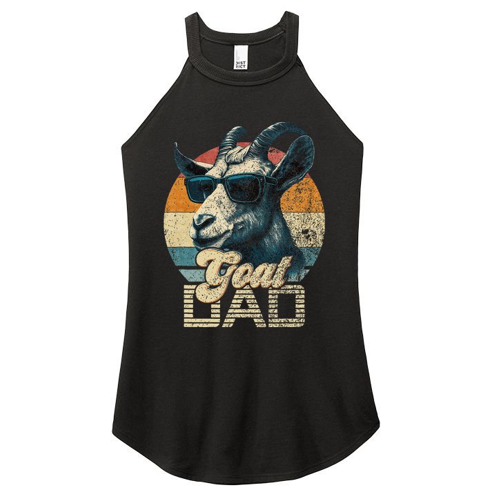 Vintage Goat Dad Best Goat Daddy Women's Perfect Tri Rocker Tank