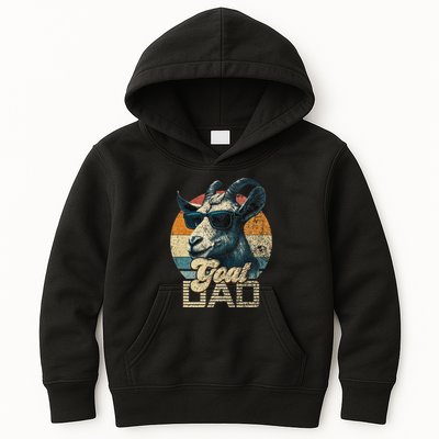 Vintage Goat Dad Best Goat Daddy Kids Hoodie