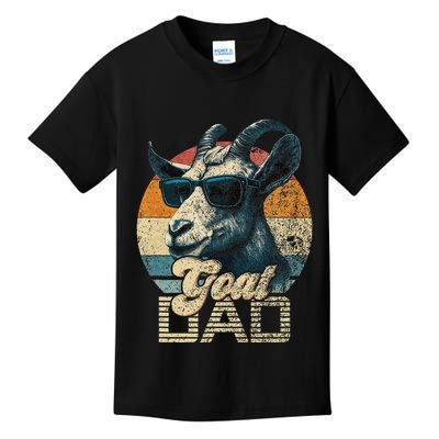 Vintage Goat Dad Best Goat Daddy Kids T-Shirt