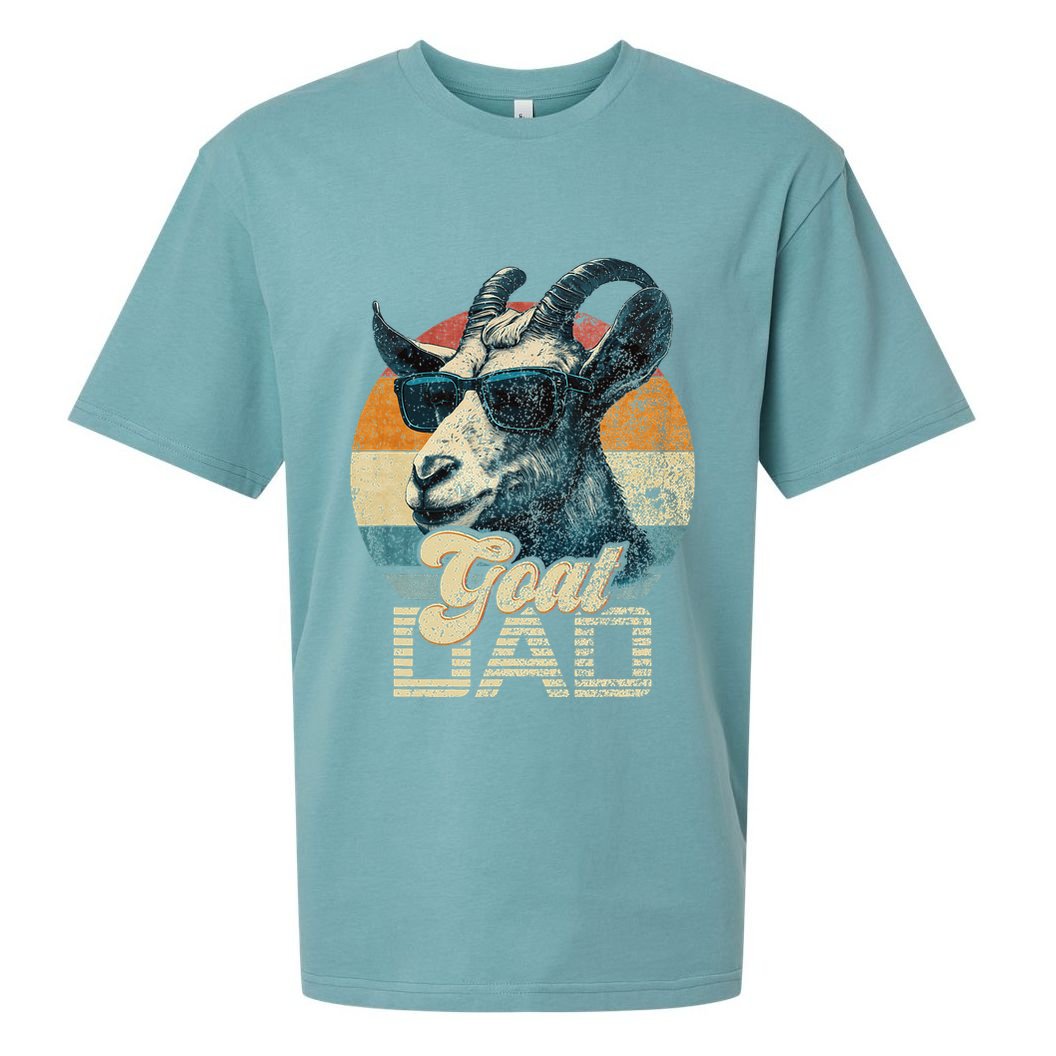 Vintage Goat Dad Best Goat Daddy Sueded Cloud Jersey T-Shirt