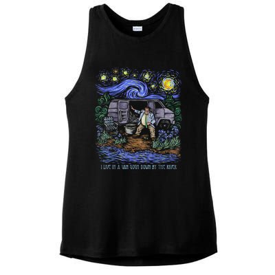 Van Gogh Down By The River Ladies PosiCharge Tri-Blend Wicking Tank