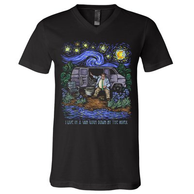 Van Gogh Down By The River V-Neck T-Shirt