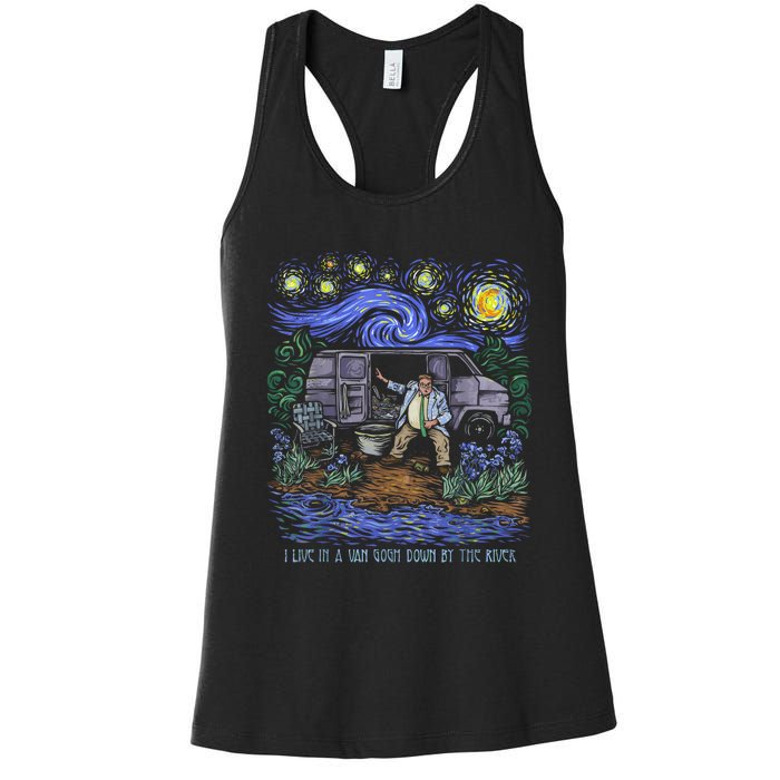 Van Gogh Down By The River Women's Racerback Tank