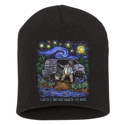 Van Gogh Down By The River Short Acrylic Beanie