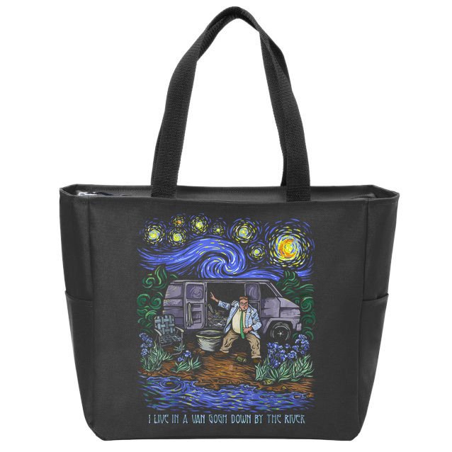 Van Gogh Down By The River Zip Tote Bag
