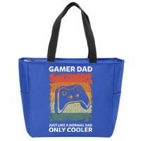 Vintage Gamer Dad Like A Normal Dad Only Cooler Gift Zip Tote Bag