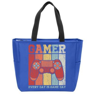 Vintage Gamer Design Teens Funny Retro Gaming Gift Zip Tote Bag