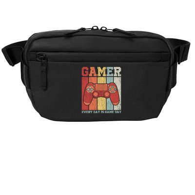 Vintage Gamer Design Teens Funny Retro Gaming Gift Crossbody Pack