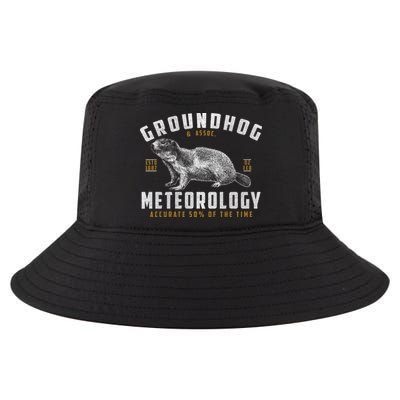 Vintage Groundhog's Day Meterology ESTD 1887 Cool Comfort Performance Bucket Hat