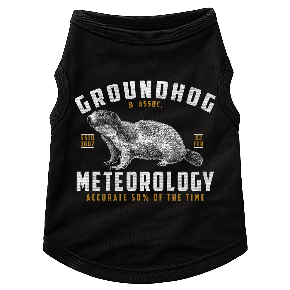Vintage Groundhog's Day Meterology ESTD 1887 Doggie Tank