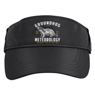 Vintage Groundhog's Day Meterology ESTD 1887 Adult Drive Performance Visor