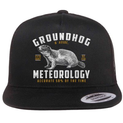 Vintage Groundhog's Day Meterology ESTD 1887 Flatbill Hat