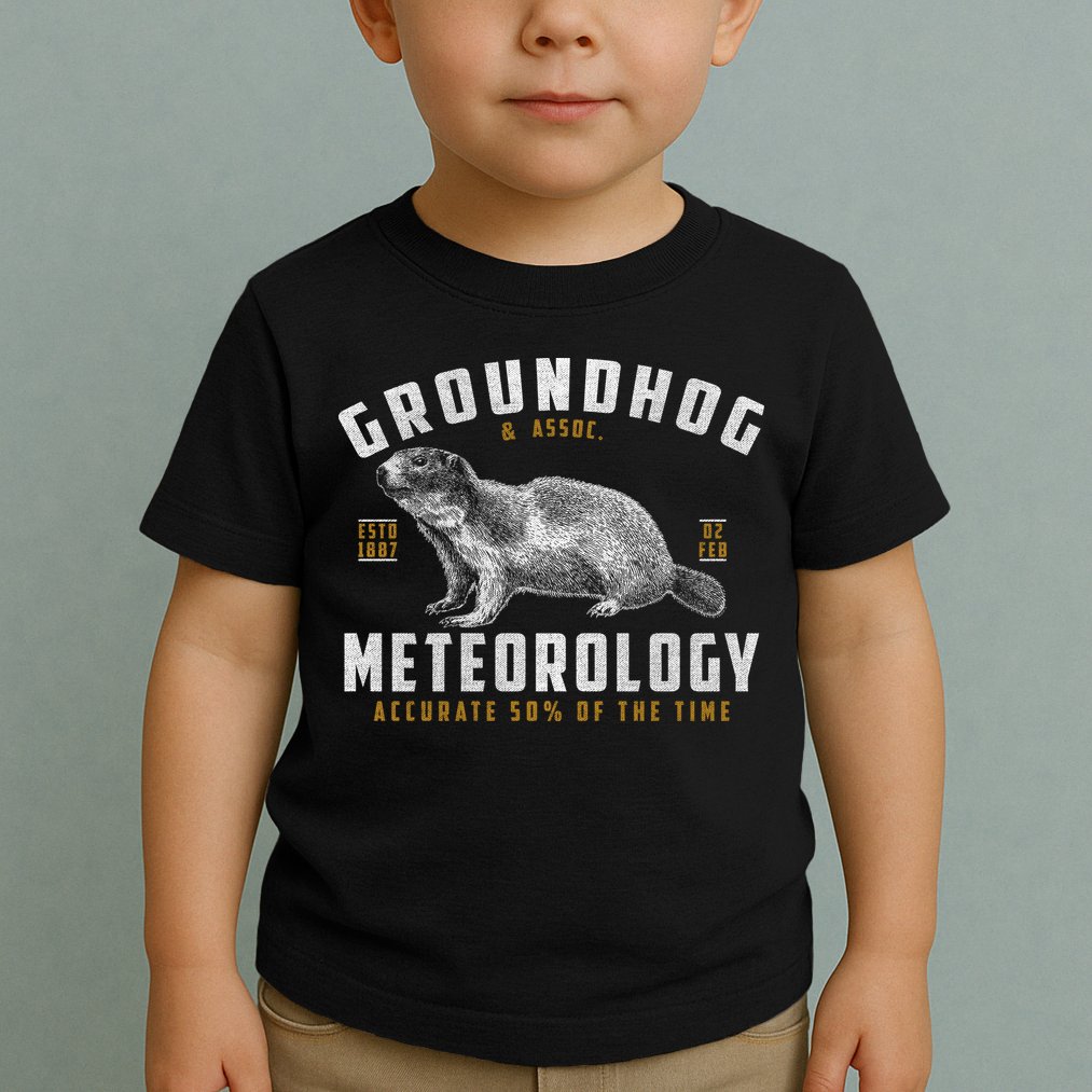 Vintage Groundhog's Day Meterology ESTD 1887 Toddler T-Shirt