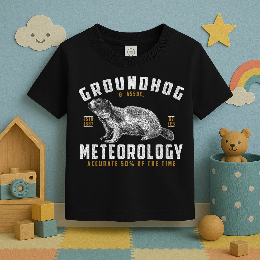 Vintage Groundhog's Day Meterology ESTD 1887 Toddler T-Shirt