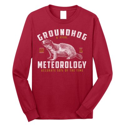 Vintage Groundhog's Day Meterology ESTD 1887 Long Sleeve Shirt