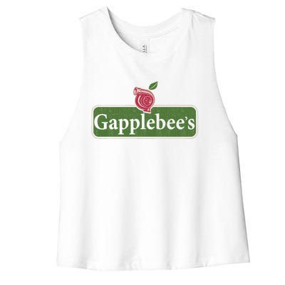 Vintage GapplebeeS Drag Racing Funny Car Guy Great Gift Women's Racerback Cropped Tank