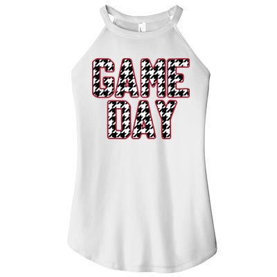 Vintage Game Day Houndstooth Alabama American Football Fans Women's Perfect Tri Rocker Tank