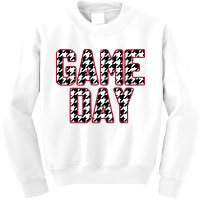 Vintage Game Day Houndstooth Alabama American Football Fans Kids Sweatshirt