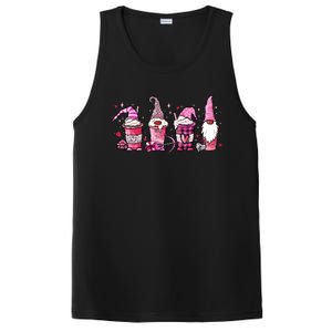 Valentine Gnomes Drink Coffee Latte Valentine PosiCharge Competitor Tank