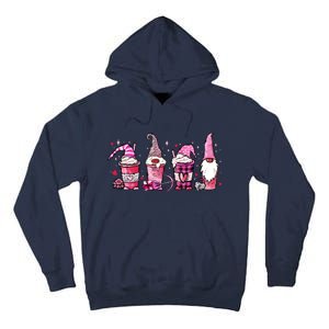 Valentine Gnomes Drink Coffee Latte Valentine Tall Hoodie