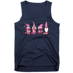 Valentine Gnomes Drink Coffee Latte Valentine Tank Top