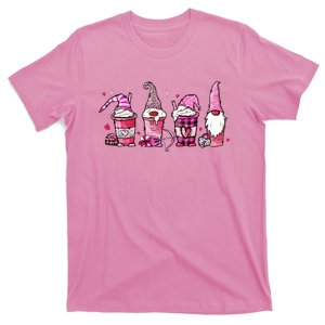 Valentine Gnomes Drink Coffee Latte Valentine T-Shirt