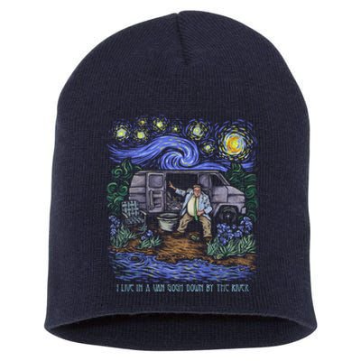 Van Gogh Down By The River Short Acrylic Beanie