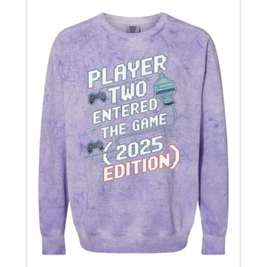 Video Gamer Dad Fathers Day 2025 Player Two Entered The Game Colorblast Crewneck Sweatshirt