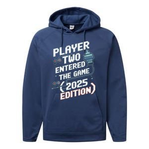 Video Gamer Dad Fathers Day 2025 Player Two Entered The Game Performance Fleece Hoodie