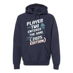 Video Gamer Dad Fathers Day 2025 Player Two Entered The Game Premium Hoodie