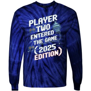 Video Gamer Dad Fathers Day 2025 Player Two Entered The Game Tie-Dye Long Sleeve Shirt