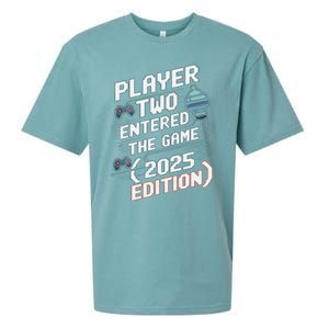 Video Gamer Dad Fathers Day 2025 Player Two Entered The Game Sueded Cloud Jersey T-Shirt