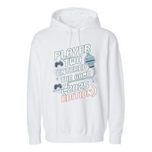 Video Gamer Dad Fathers Day 2025 Player Two Entered The Game Garment-Dyed Fleece Hoodie