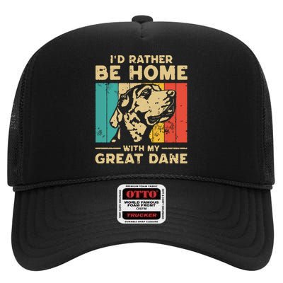 Vintage Great Dane Dad Dog Lovers High Crown Mesh Back Trucker Hat