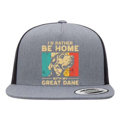 Vintage Great Dane Dad Dog Lovers Flat Bill Trucker Hat