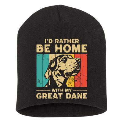 Vintage Great Dane Dad Dog Lovers Short Acrylic Beanie