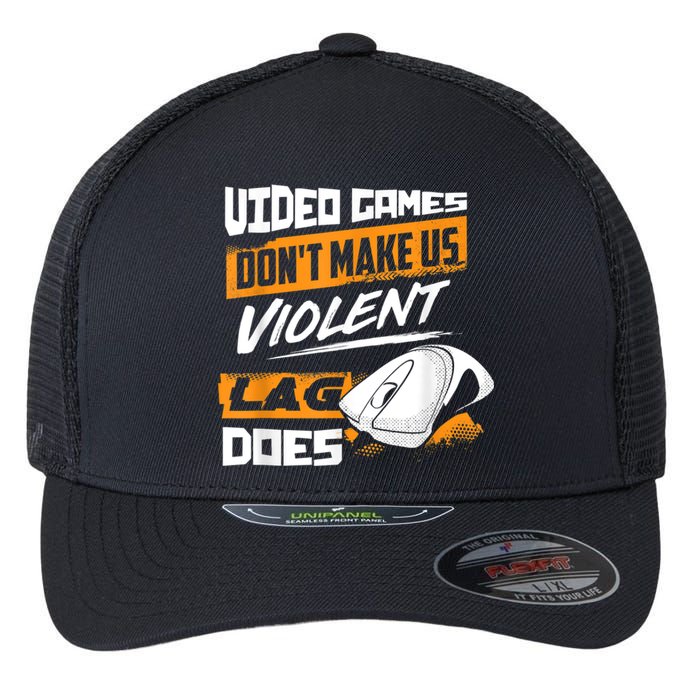 Video Games Dont Make Us Violent Lag Does Gaming Flexfit Unipanel Trucker Cap