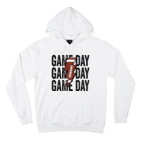 Vintage Game Day Football Lightning Bolt Funny Team Sport Hoodie