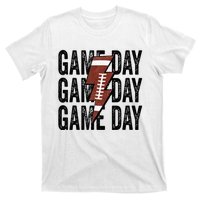 Vintage Game Day Football Lightning Bolt Funny Team Sport T-Shirt