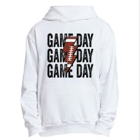 Vintage Game Day Football Lightning Bolt Funny Team Sport Urban Pullover Hoodie