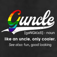 Vintage Guncle Definition Rainbow Flag Lgbtq Pride Uncle Funny Gift Hat