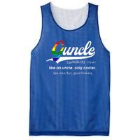 Vintage Guncle Definition Rainbow Flag Lgbtq Pride Uncle Funny Gift Mesh Reversible Basketball Jersey Tank