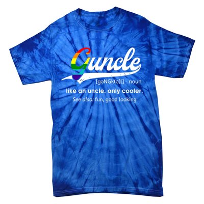 Vintage Guncle Definition Rainbow Flag Lgbtq Pride Uncle Funny Gift Tie-Dye T-Shirt