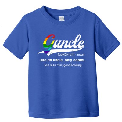 Vintage Guncle Definition Rainbow Flag Lgbtq Pride Uncle Funny Gift Toddler T-Shirt