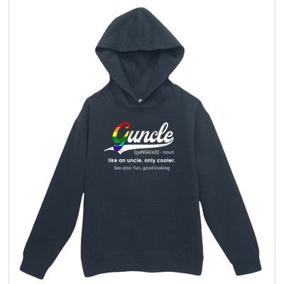 Vintage Guncle Definition Rainbow Flag Lgbtq Pride Uncle Funny Gift Urban Pullover Hoodie